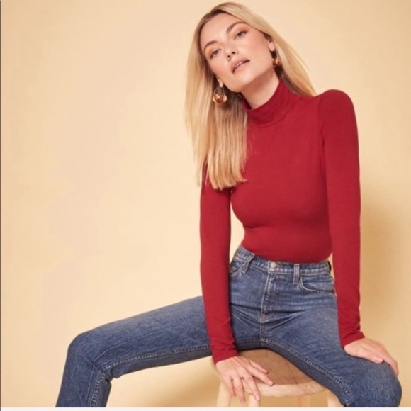 Reformation Navia Bodysuit Sangre XL - Picture 1 of 9
